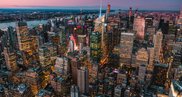 Manhattan Uptown Aerial View