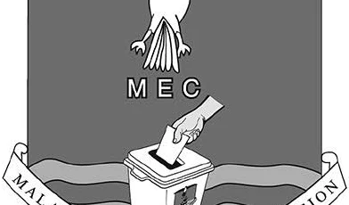 Malawi Electoral Commission logo with a bird and ballot box.