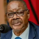Mutharika speaks on good health and well-being during a public event in Malawi.