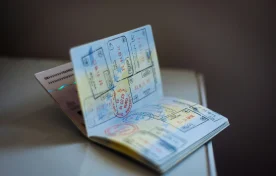 Passport with immigration stamps symbolising visa-free travel across Africa