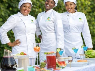 Simbeye Right With Her Collegues At An Event Where They Providing Catering Services 002- Malawi24