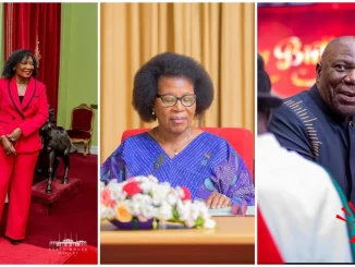 Malawi First Lady Gertrude Mutharika, First Vice President Jane Ansah and Second Vice President Enock Chihana.