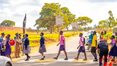 School Children Pass Through The Zebra Crossing- Malawi24