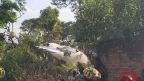 The Zambia Air Force helicopter involved in the crash that carried Vice President Dr Mutale Nalumango in Nakonde.