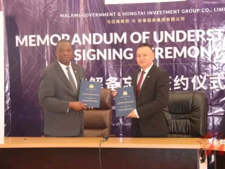 Bright Kumwembe Leftshan Jian Ping Right- Malawi24