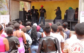 Wannatix Dramma Group Performing A Drama Highlighting Responsible Gambling 002- Malawi24