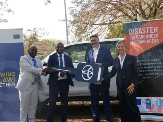 Wilson Moleni And Other Officials During Handover- Malawi24