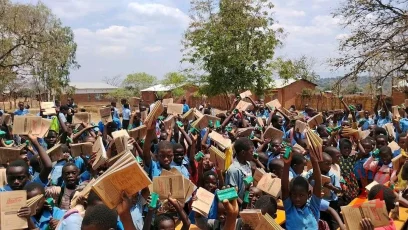 Learners After Recieving Books And Soap- Malawi24