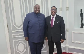 Wicknell Chivayo with Lazarus Chakwera