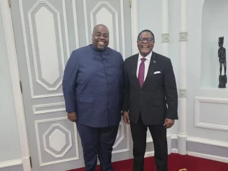 Wicknell Chivayo with Lazarus Chakwera